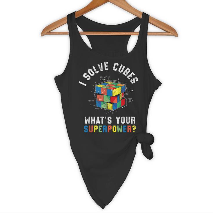 I Solve Cubes Speed Cubing Vintage Youth Math Teacher Flowy Tank, novelty gifts, funny gifts I Solve Cubes Speed Cubing Vintage Youth Math Teacher Flowy Tank, novelty gifts, funny gifts