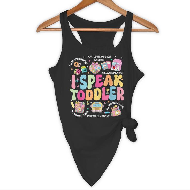 I Speak Toddler Back To School Teacher Flowy Tank, novelty gifts, funny gifts I Speak Toddler Back To School Teacher Flowy Tank, novelty gifts, funny gifts