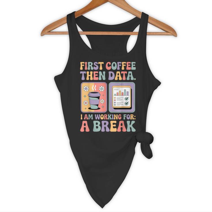 Special Education First Coffee Then Data Retro SPED Teacher Flowy Tank, novelty gifts, funny gifts Special Education First Coffee Then Data Retro SPED Teacher Flowy Tank, novelty gifts, funny gifts
