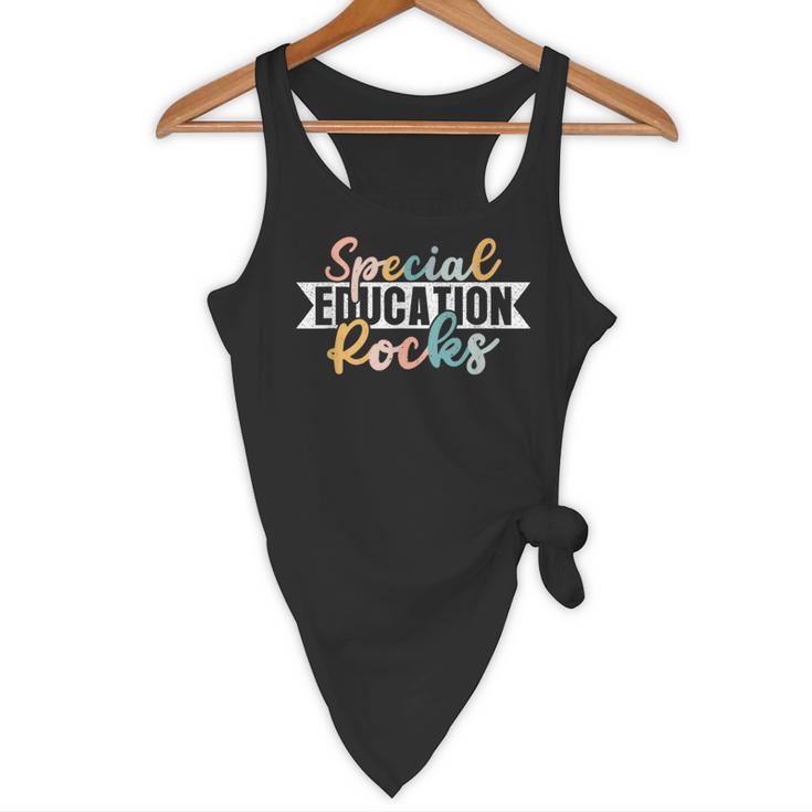 Special Education Rocks Sped Teacher Students Back To School Flowy Tank, novelty gifts, funny gifts