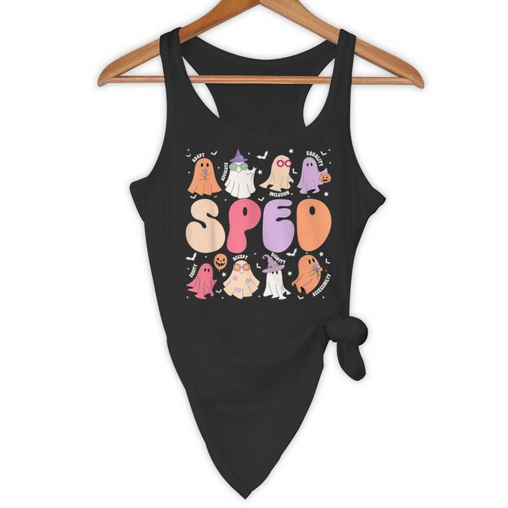 Special Education Teacher Ghosts Halloween SPED Teacher Flowy Tank, novelty gifts, funny gifts