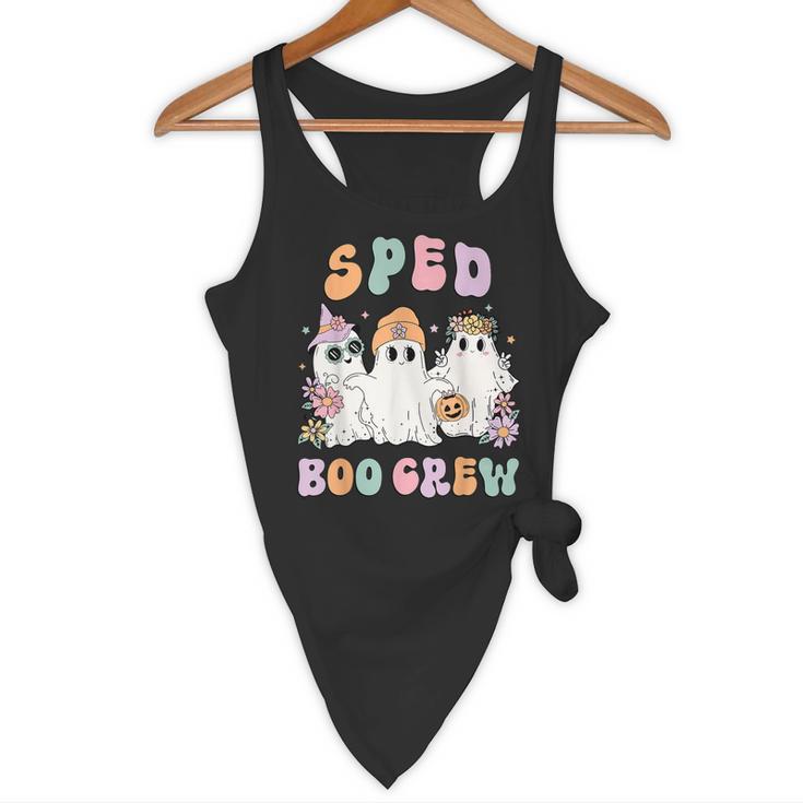 SPED Boo Crew Halloween Floral Ghost Special Ed SPED Teacher For Men Women Kids Flowy Tank, novelty gifts, funny gifts SPED Boo Crew Halloween Floral Ghost Special Ed SPED Teacher For Men Women Kids Flowy Tank, novelty gifts, funny gifts