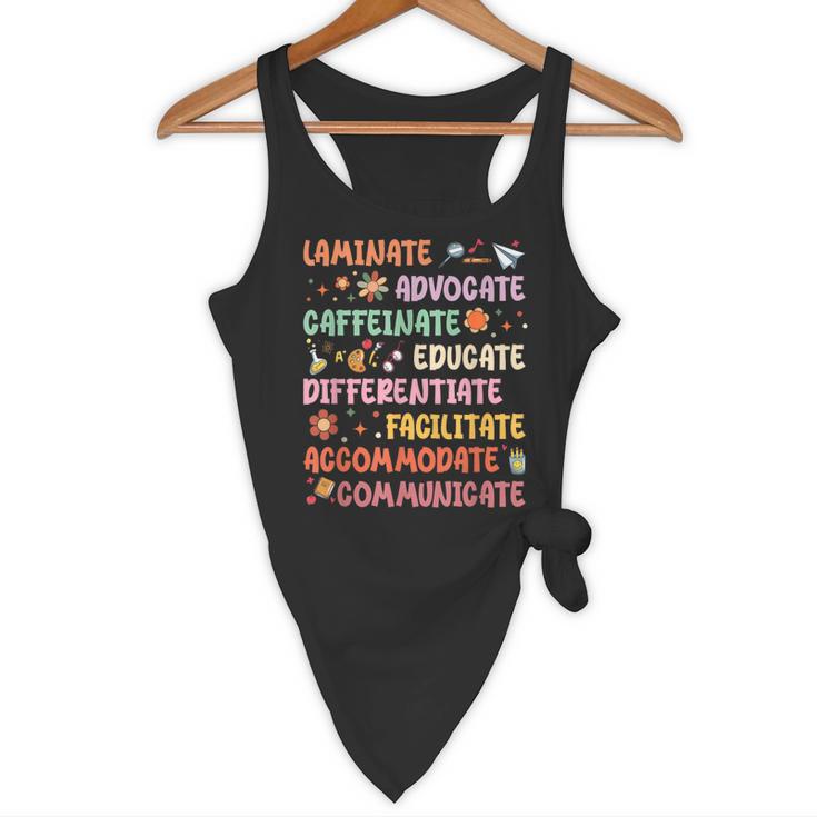 SPED Caffeinate Advocate Laminate Educate Teacher Facilitate For Men Women Flowy Tank, novelty gifts, funny gifts SPED Caffeinate Advocate Laminate Educate Teacher Facilitate For Men Women Flowy Tank, novelty gifts, funny gifts