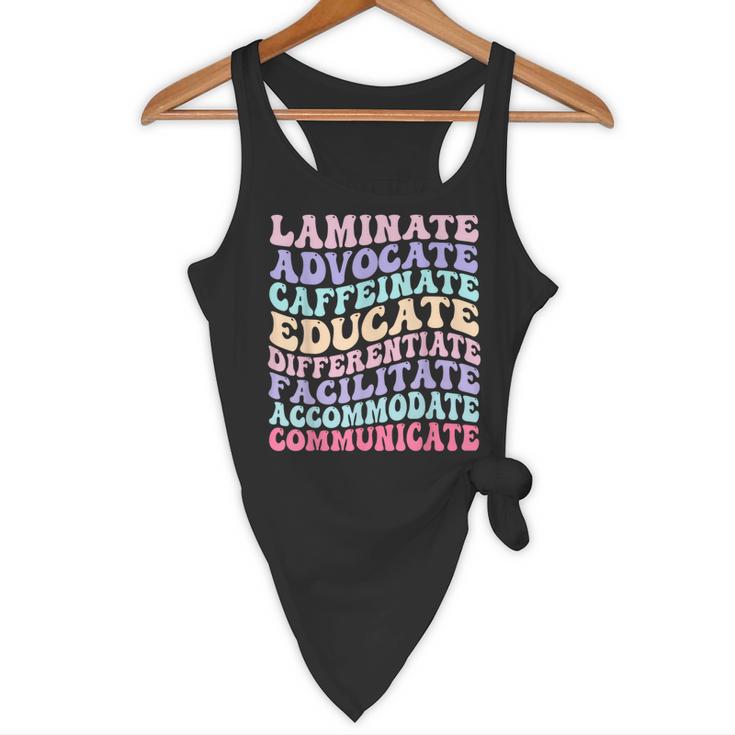 Sped Caffeinate Advocate Laminate Educate Teacher Flowy Tank, novelty gifts, funny gifts Sped Caffeinate Advocate Laminate Educate Teacher Flowy Tank, novelty gifts, funny gifts