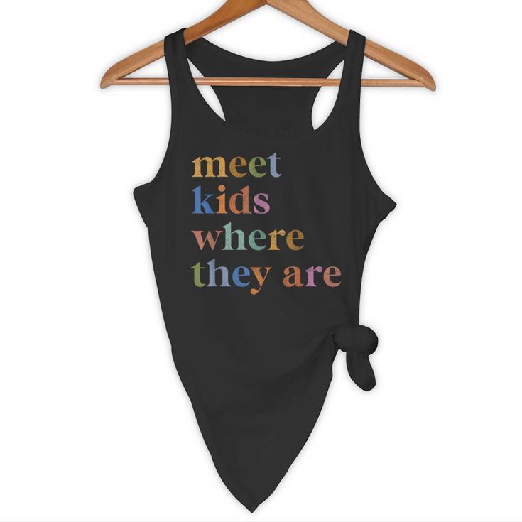 SPED Teacher SLP Meet Kids Where They Are Special Education Flowy Tank, novelty gifts, funny gifts SPED Teacher SLP Meet Kids Where They Are Special Education Flowy Tank, novelty gifts, funny gifts