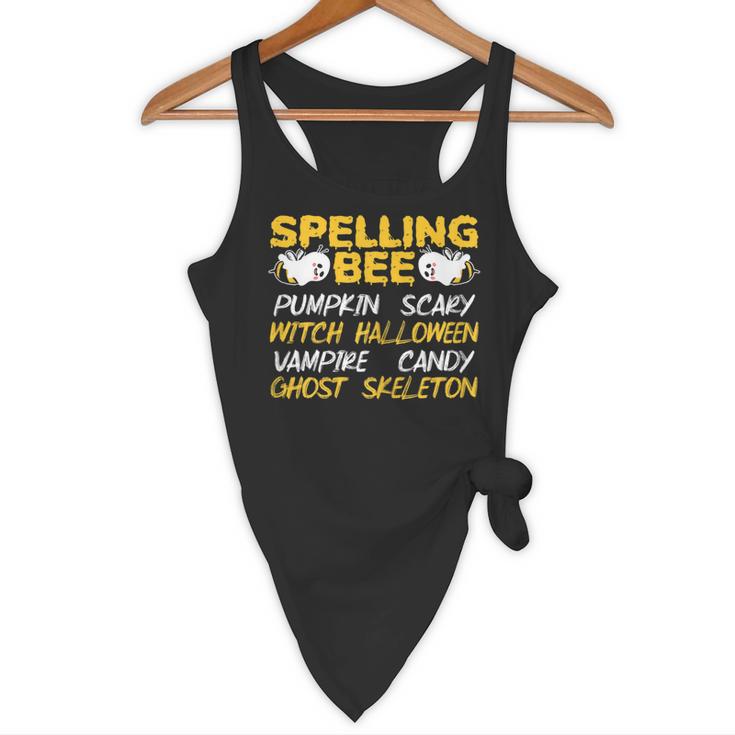 Spelling Bee Costume For a Halloween Teacher Pun Women Flowy Tank, novelty gifts, funny gifts