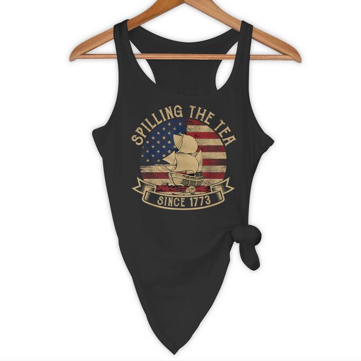 Spilling The Tea Since 1773 American History Teacher Vintage Flowy Tank, novelty gifts, funny gifts Spilling The Tea Since 1773 American History Teacher Vintage Flowy Tank, novelty gifts, funny gifts