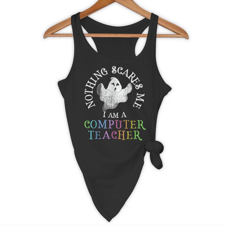 This Is My Spooky COMPUTER TEACHER Costume Don't Scare Me Flowy Tank, novelty gifts, funny gifts