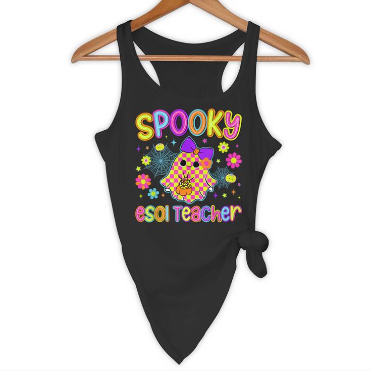 Spooky ESOL Teacher Halloween ESOL Teaching Coquette Flowy Tank, novelty gifts, funny gifts Spooky ESOL Teacher Halloween ESOL Teaching Coquette Flowy Tank, novelty gifts, funny gifts