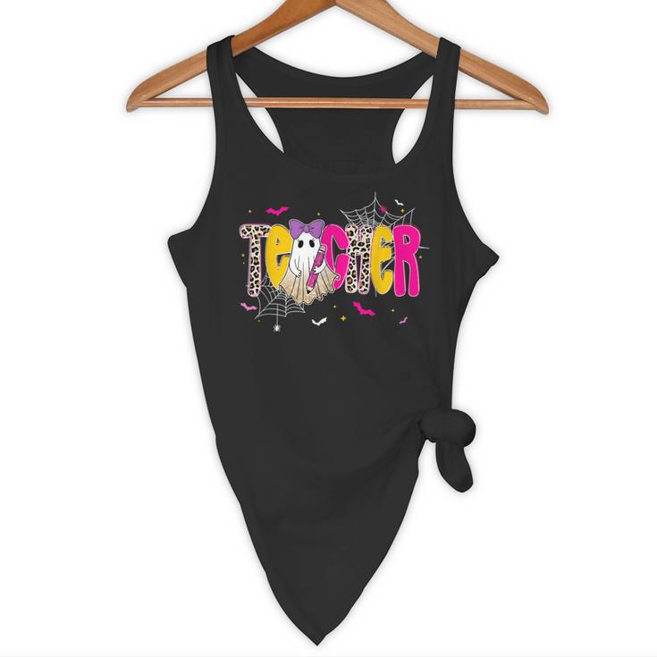 Spooky Halloween Teacher Para Counselor SPED Preppy Boo Kids Flowy Tank, novelty gifts, funny gifts