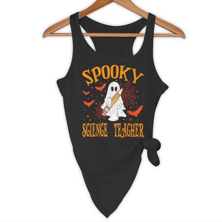 Spooky Science Teacher Ghost Halloween School Women Flowy Tank, novelty gifts, funny gifts Spooky Science Teacher Ghost Halloween School Women Flowy Tank, novelty gifts, funny gifts