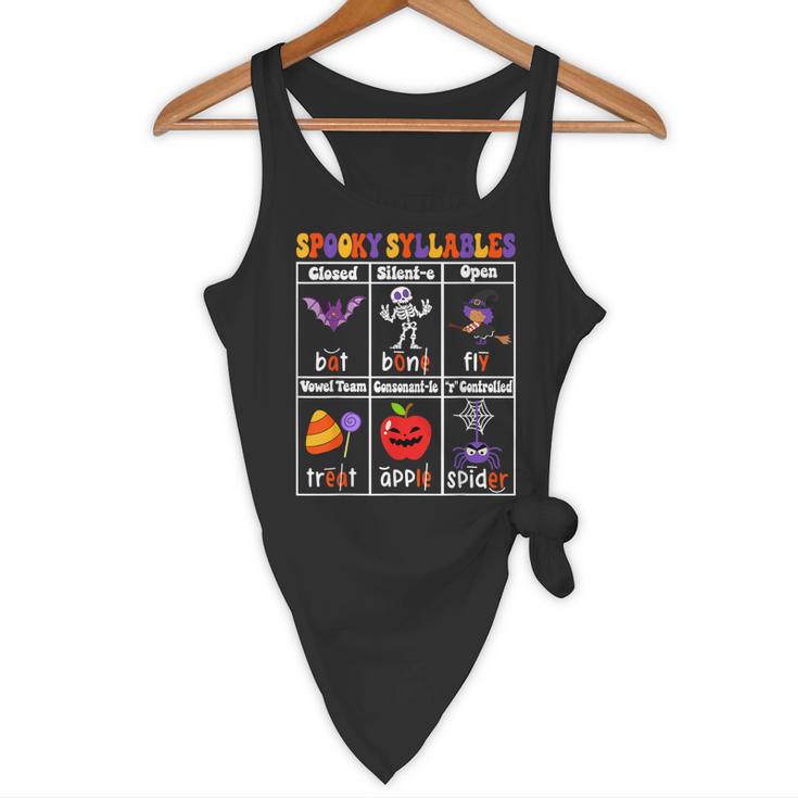 Spooky Syllables Teacher Halloween Educational Kids Flowy Tank, novelty gifts, funny gifts Spooky Syllables Teacher Halloween Educational Kids Flowy Tank, novelty gifts, funny gifts