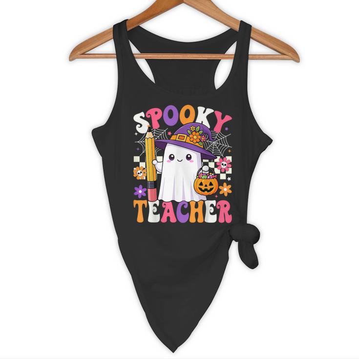 Spooky Teacher Ghost Pencil Teach Halloween Teacher Flowy Tank, novelty gifts, funny gifts Spooky Teacher Ghost Pencil Teach Halloween Teacher Flowy Tank, novelty gifts, funny gifts