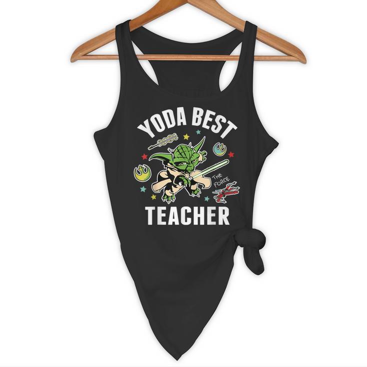Star Wars Yoda Best Teacher Icons Flowy Tank, novelty gifts, funny gifts