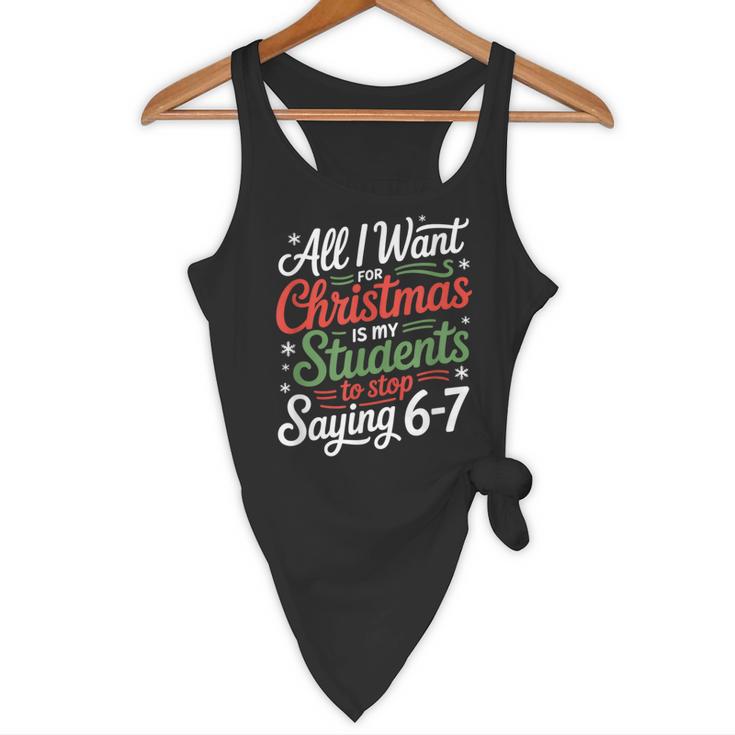 Students Saying 6-7 67 Six Seven Teacher Christmas Flowy Tank, novelty gifts, funny gifts Students Saying 6-7 67 Six Seven Teacher Christmas Flowy Tank, novelty gifts, funny gifts