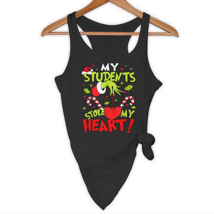 My Students Stole My Heart Teacher Holiday Merry Christmas Flowy Tank, novelty gifts, funny gifts