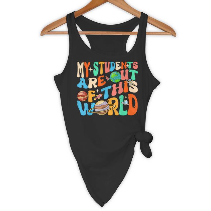 My Students Are Out Of This World Space Groovy Teacher Flowy Tank, novelty gifts, funny gifts My Students Are Out Of This World Space Groovy Teacher Flowy Tank, novelty gifts, funny gifts