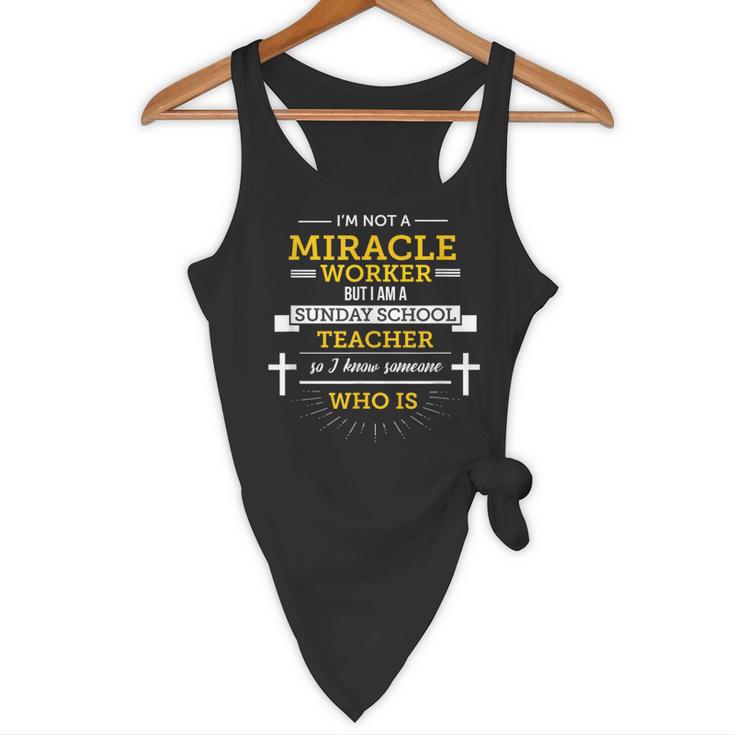 Sunday School Teacher TShirt Miracle Worker Flowy Tank, novelty gifts, funny gifts Sunday School Teacher TShirt Miracle Worker Flowy Tank, novelty gifts, funny gifts