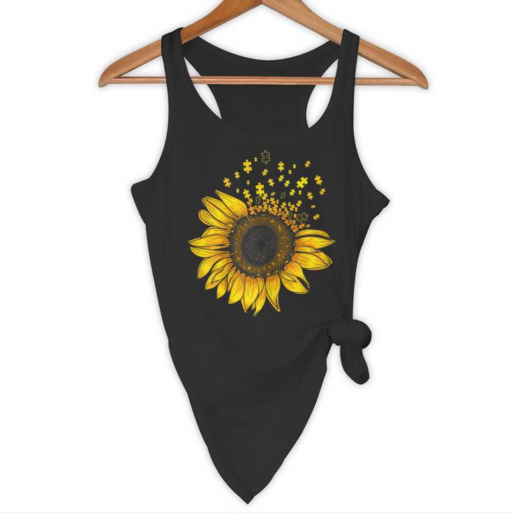 Sunflower Puzzle Pieces Autism Awareness For Mom Teacher For Women Flowy Tank, novelty gifts, funny gifts Sunflower Puzzle Pieces Autism Awareness For Mom Teacher For Women Flowy Tank, novelty gifts, funny gifts