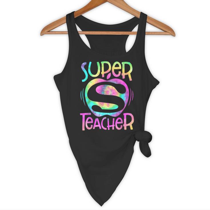 Super Teacher Back To School Apple Tie Dye First Day Flowy Tank, novelty gifts, funny gifts Super Teacher Back To School Apple Tie Dye First Day Flowy Tank, novelty gifts, funny gifts
