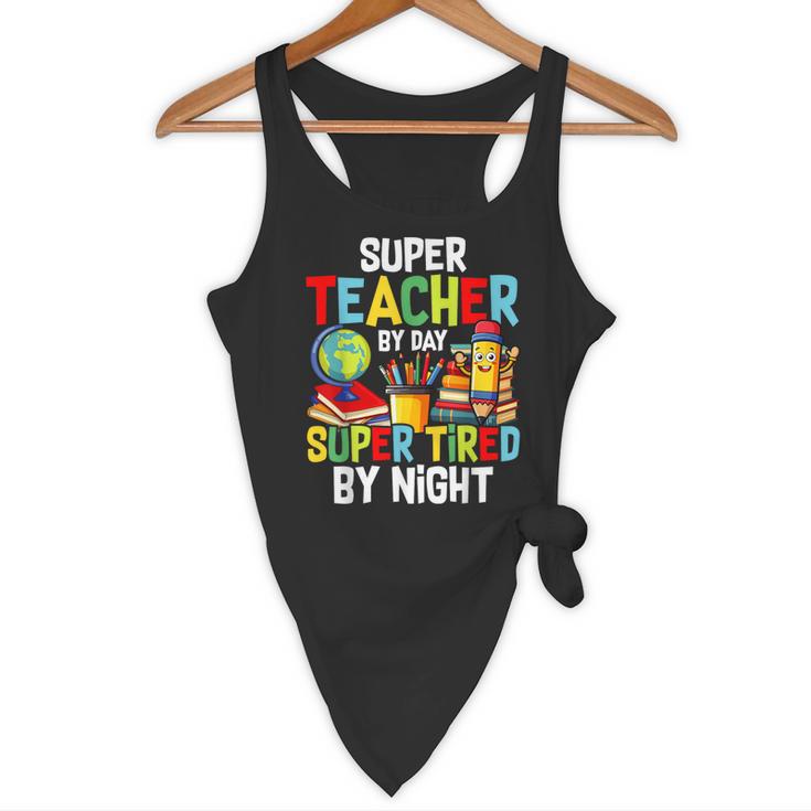 Super Teacher By Day Super Tired By Night Flowy Tank, novelty gifts, funny gifts Super Teacher By Day Super Tired By Night Flowy Tank, novelty gifts, funny gifts