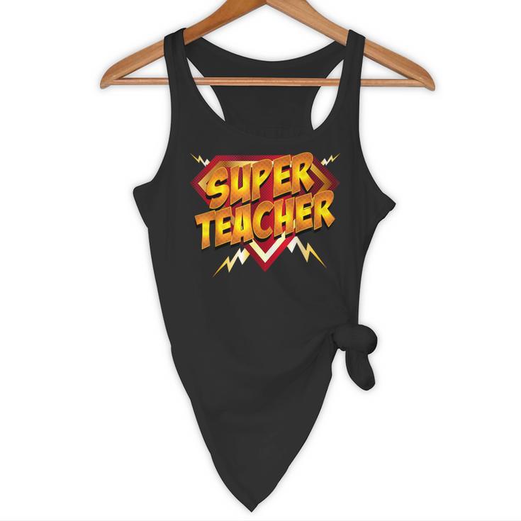 Super Teacher Superhero Back To School Teacher's Flowy Tank, novelty gifts, funny gifts Super Teacher Superhero Back To School Teacher's Flowy Tank, novelty gifts, funny gifts