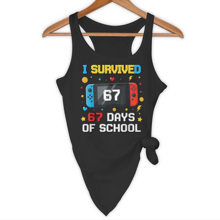 I Survived 67 Days Of School 67 Teacher Squad Matching Flowy Tank, novelty gifts, funny gifts I Survived 67 Days Of School 67 Teacher Squad Matching Flowy Tank, novelty gifts, funny gifts