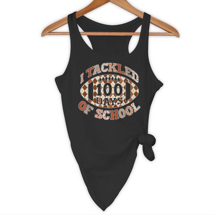 I Tackled 100 Days Of School Football Boys Girls Teachers Flowy Tank, novelty gifts, funny gifts I Tackled 100 Days Of School Football Boys Girls Teachers Flowy Tank, novelty gifts, funny gifts