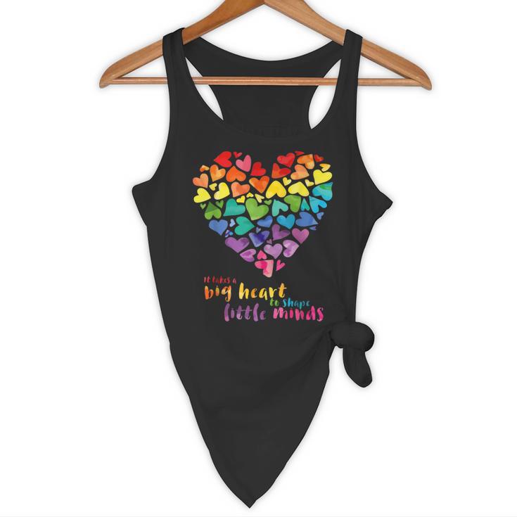 It Takes a Big Heart To Shape Little Minds Teacher Flowy Tank, novelty gifts, funny gifts It Takes a Big Heart To Shape Little Minds Teacher Flowy Tank, novelty gifts, funny gifts