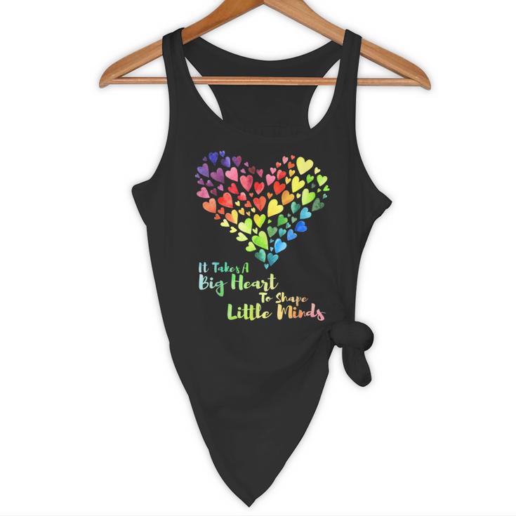It Takes A Big Heart To Shape Little Minds Teacher Student Men Women Kids Flowy Tank, novelty gifts, funny gifts It Takes A Big Heart To Shape Little Minds Teacher Student Men Women Kids Flowy Tank, novelty gifts, funny gifts