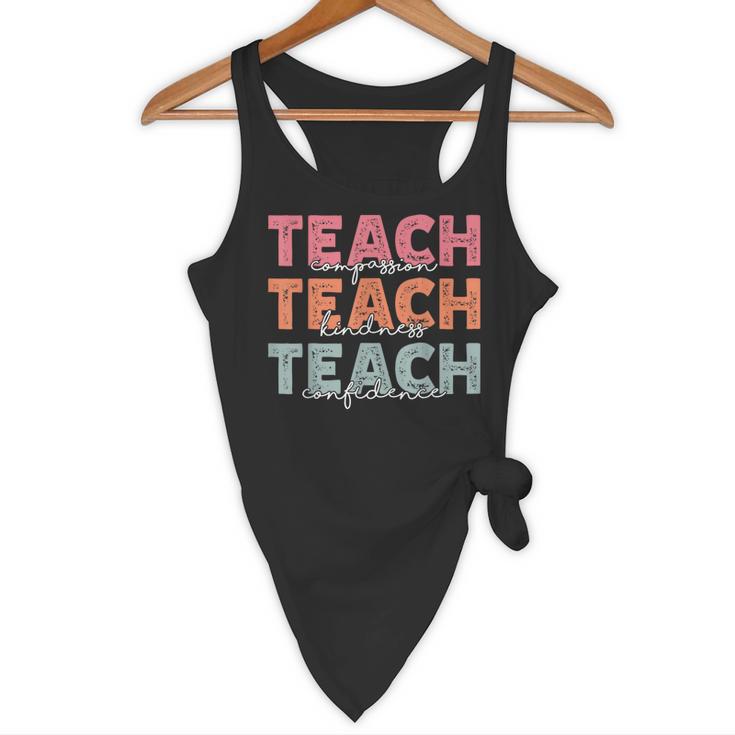 Teach Compassion Kindness Confidence For Teacher Flowy Tank, novelty gifts, funny gifts Teach Compassion Kindness Confidence For Teacher Flowy Tank, novelty gifts, funny gifts