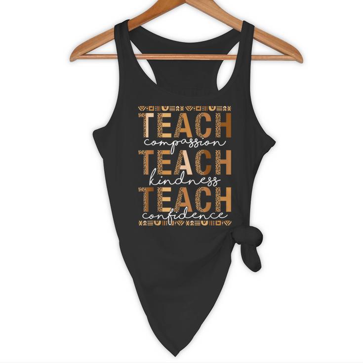 Teach Compassion Kindness Confidence History Teacher Flowy Tank, novelty gifts, funny gifts