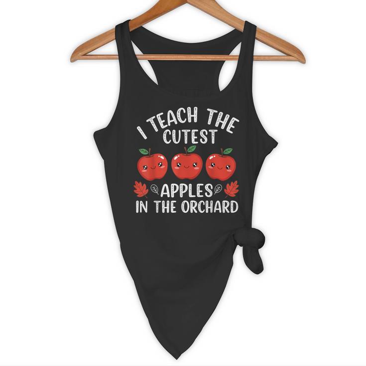 I Teach The Cutest Apples In The Orchard Cute Fall Teacher Flowy Tank, novelty gifts, funny gifts