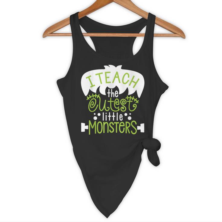 I Teach The Cutest Little Monsters Halloween Teacher Spooky Flowy Tank, novelty gifts, funny gifts I Teach The Cutest Little Monsters Halloween Teacher Spooky Flowy Tank, novelty gifts, funny gifts