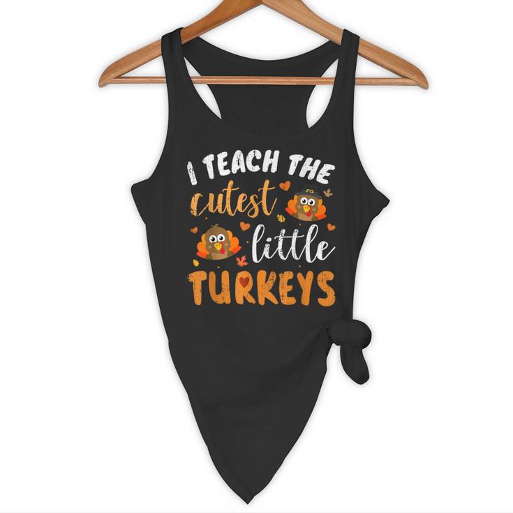 I Teach The Cutest Little Turkeys For Teacher Thanksgiving Flowy Tank, novelty gifts, funny gifts I Teach The Cutest Little Turkeys For Teacher Thanksgiving Flowy Tank, novelty gifts, funny gifts