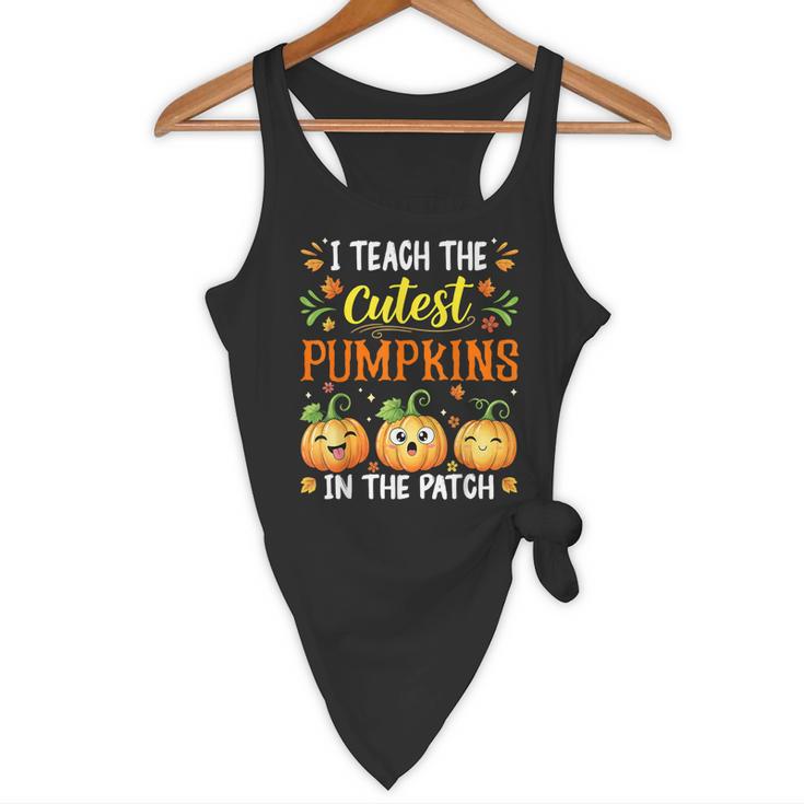 I Teach The Cutest Pumpkins Halloween Teacher Flowy Tank, novelty gifts, funny gifts I Teach The Cutest Pumpkins Halloween Teacher Flowy Tank, novelty gifts, funny gifts