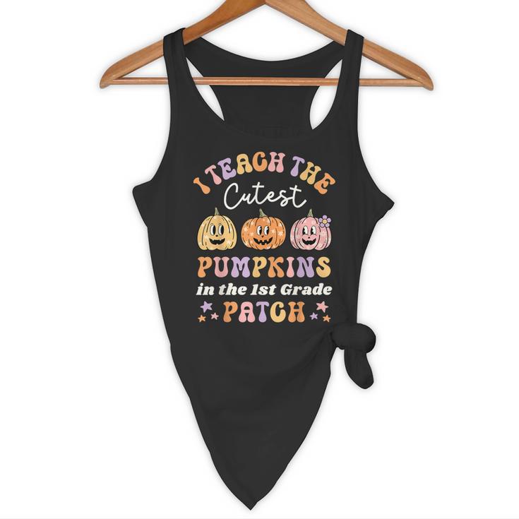 I Teach The Cutest Pumpkins In The Patch 1st Grade Teacher For Men Women Kids Flowy Tank, novelty gifts, funny gifts I Teach The Cutest Pumpkins In The Patch 1st Grade Teacher For Men Women Kids Flowy Tank, novelty gifts, funny gifts