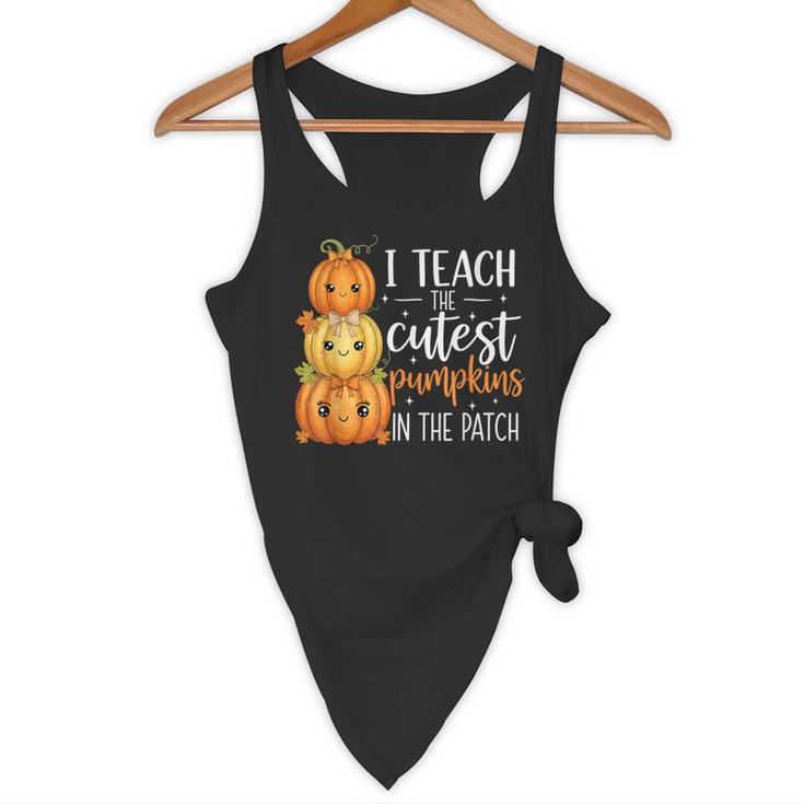 I Teach The Cutest Pumpkins In The Patch Fall Autumn Teacher Flowy Tank, novelty gifts, funny gifts I Teach The Cutest Pumpkins In The Patch Fall Autumn Teacher Flowy Tank, novelty gifts, funny gifts