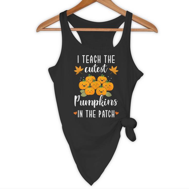 I Teach The Cutest Pumpkins In The Patch Halloween Teacher Flowy Tank, novelty gifts, funny gifts I Teach The Cutest Pumpkins In The Patch Halloween Teacher Flowy Tank, novelty gifts, funny gifts