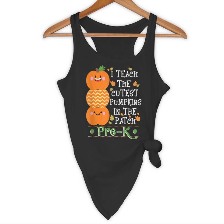 I Teach The Cutest Pumpkins In Patch Pre-K Halloween Teacher Flowy Tank, novelty gifts, funny gifts I Teach The Cutest Pumpkins In Patch Pre-K Halloween Teacher Flowy Tank, novelty gifts, funny gifts