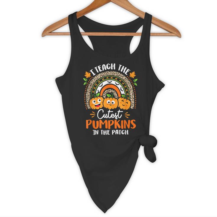 I Teach The Cutest Pumpkins In The Patch Teacher Halloween Flowy Tank, novelty gifts, funny gifts I Teach The Cutest Pumpkins In The Patch Teacher Halloween Flowy Tank, novelty gifts, funny gifts