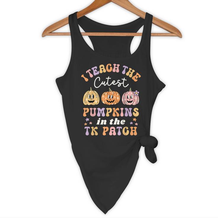 I Teach The Cutest Pumpkins In The TK Patch TK Teacher Fall Flowy Tank, novelty gifts, funny gifts I Teach The Cutest Pumpkins In The TK Patch TK Teacher Fall Flowy Tank, novelty gifts, funny gifts