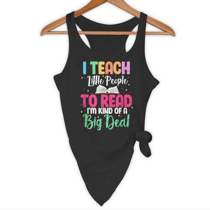 I Teach Little People To Read Reading Teacher For Men Women Girls Kids Flowy Tank, novelty gifts, funny gifts
