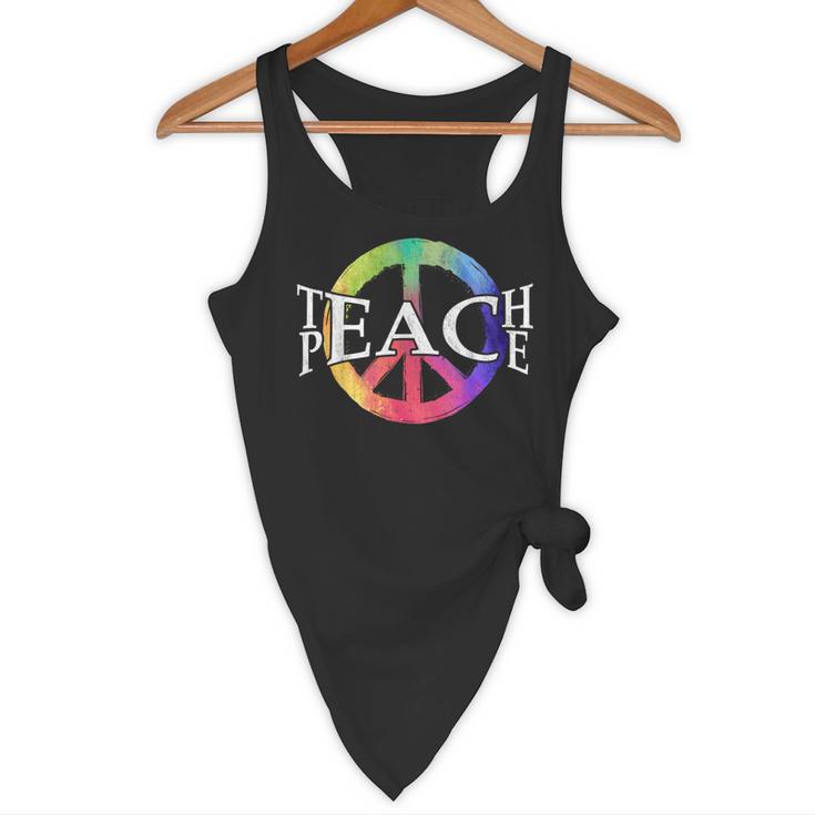 Teach Peace For Teachers And Educators Counselor Flowy Tank, novelty gifts, funny gifts Teach Peace For Teachers And Educators Counselor Flowy Tank, novelty gifts, funny gifts