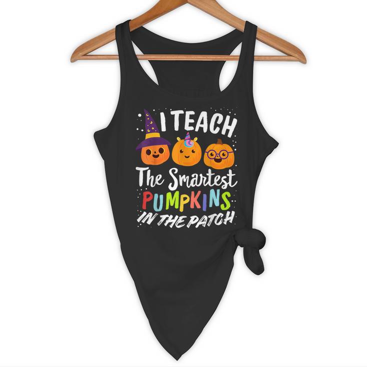 I Teach The Smartest Pumpkins The Patch Teacher Fall Season For Men Women Kids Flowy Tank, novelty gifts, funny gifts