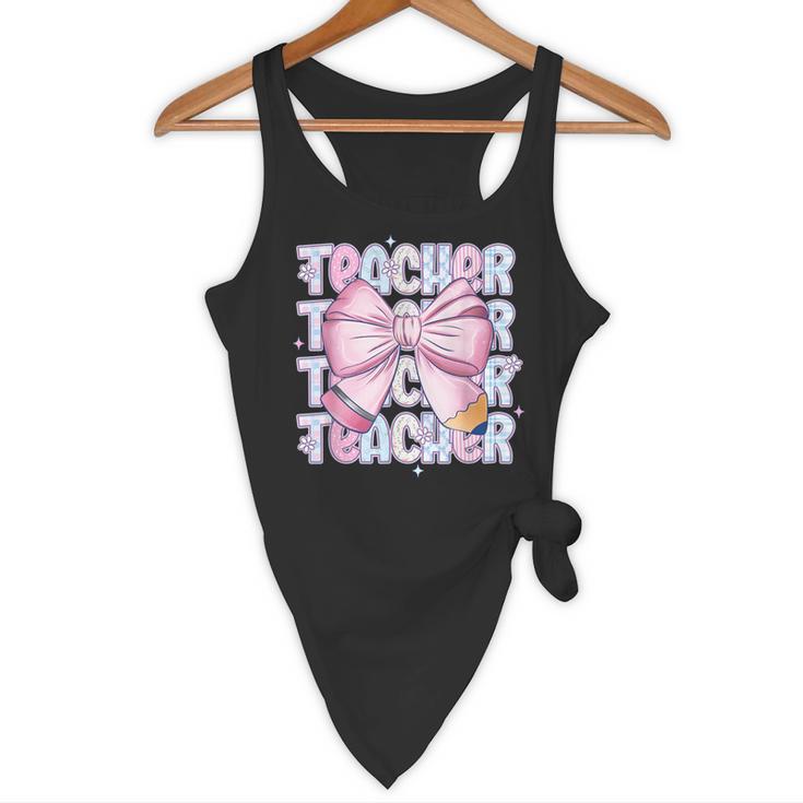 Teacher Bow Pencil Flowers Teacher Back To School Flowy Tank, novelty gifts, funny gifts Teacher Bow Pencil Flowers Teacher Back To School Flowy Tank, novelty gifts, funny gifts
