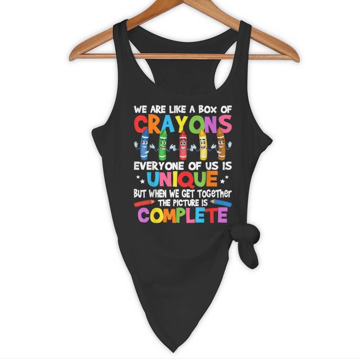 Teacher We Are Like a Box Of Crayons For Men Women Kids Flowy Tank, novelty gifts, funny gifts Teacher We Are Like a Box Of Crayons For Men Women Kids Flowy Tank, novelty gifts, funny gifts