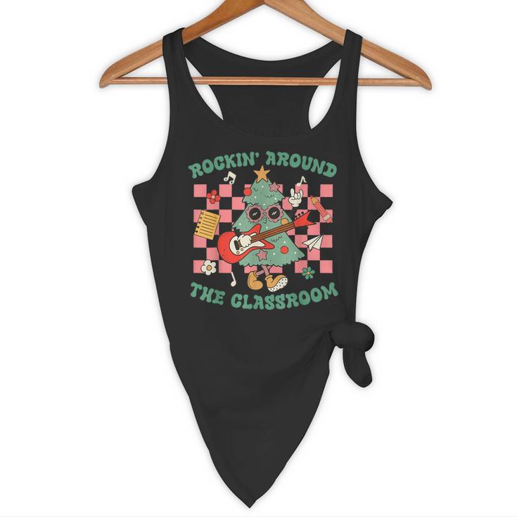 Teacher Christmas Rockin' Around The Classroom Men Women Kids Flowy Tank, novelty gifts, funny gifts Teacher Christmas Rockin' Around The Classroom Men Women Kids Flowy Tank, novelty gifts, funny gifts