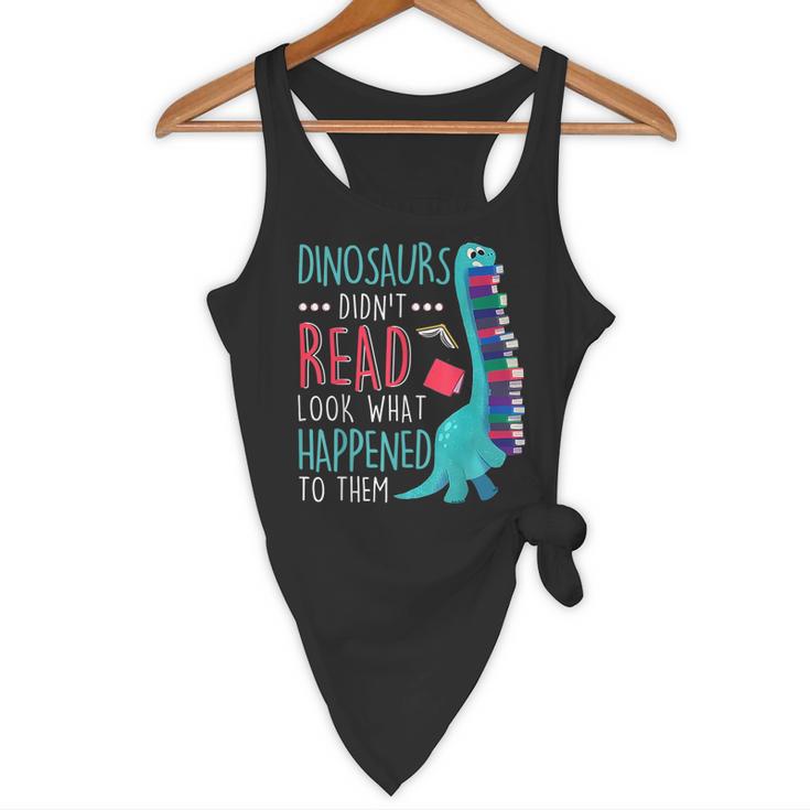 Teacher Dinosaurs Didnt Read Look What Happened Book Reading Flowy Tank, novelty gifts, funny gifts Teacher Dinosaurs Didnt Read Look What Happened Book Reading Flowy Tank, novelty gifts, funny gifts