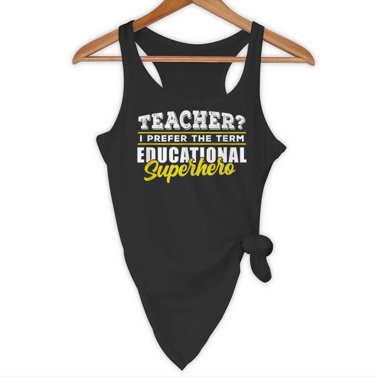 Teacher Educational Superhero School Teachers Flowy Tank, novelty gifts, funny gifts